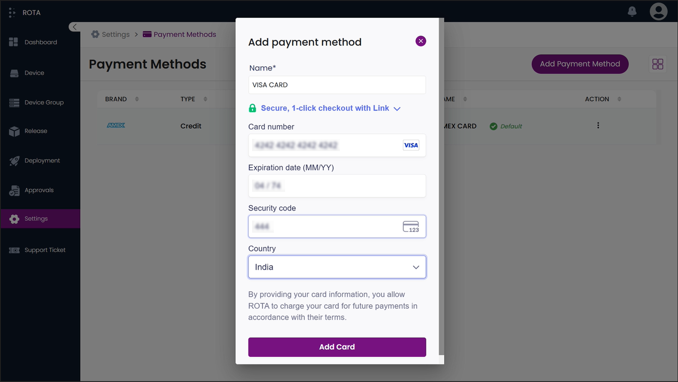Payment Methods
