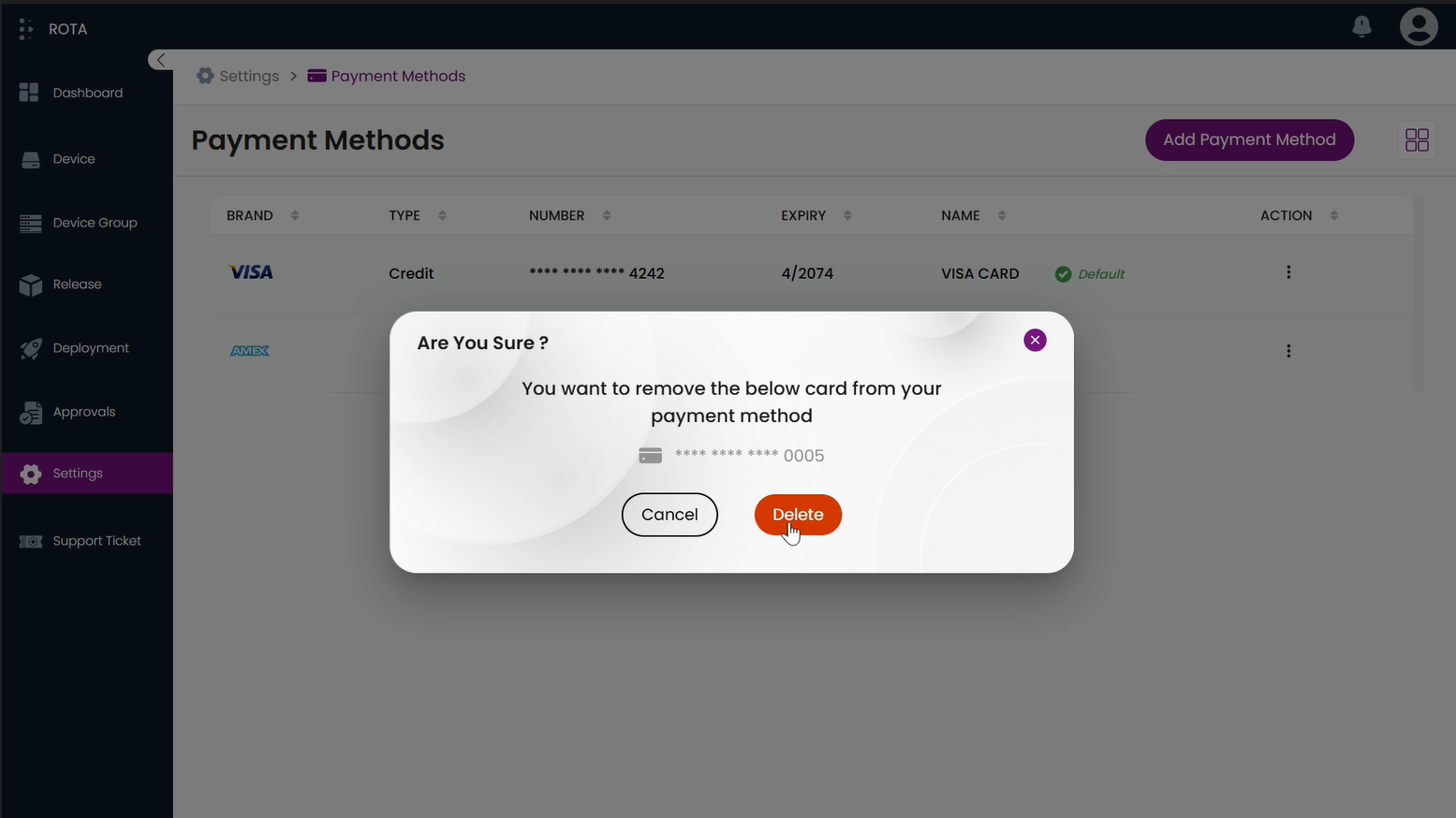 Payment Methods