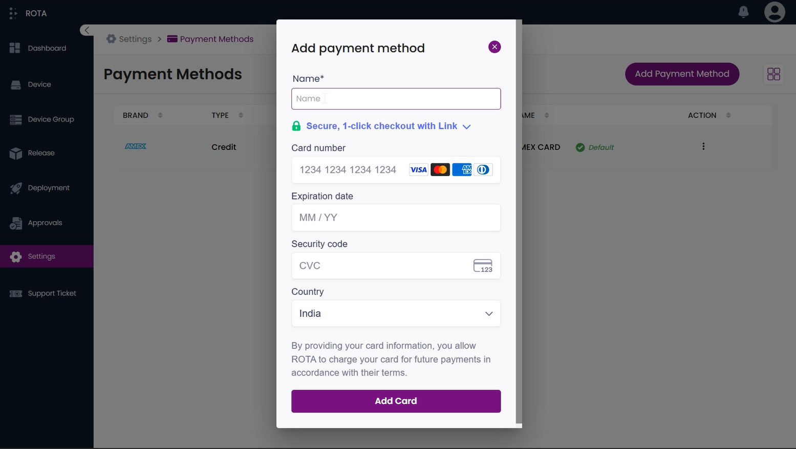 Payment Methods