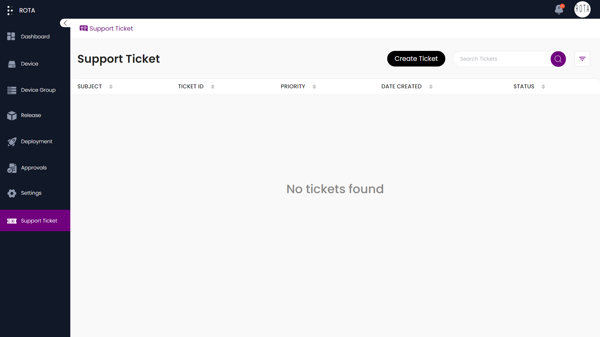 Create ticket